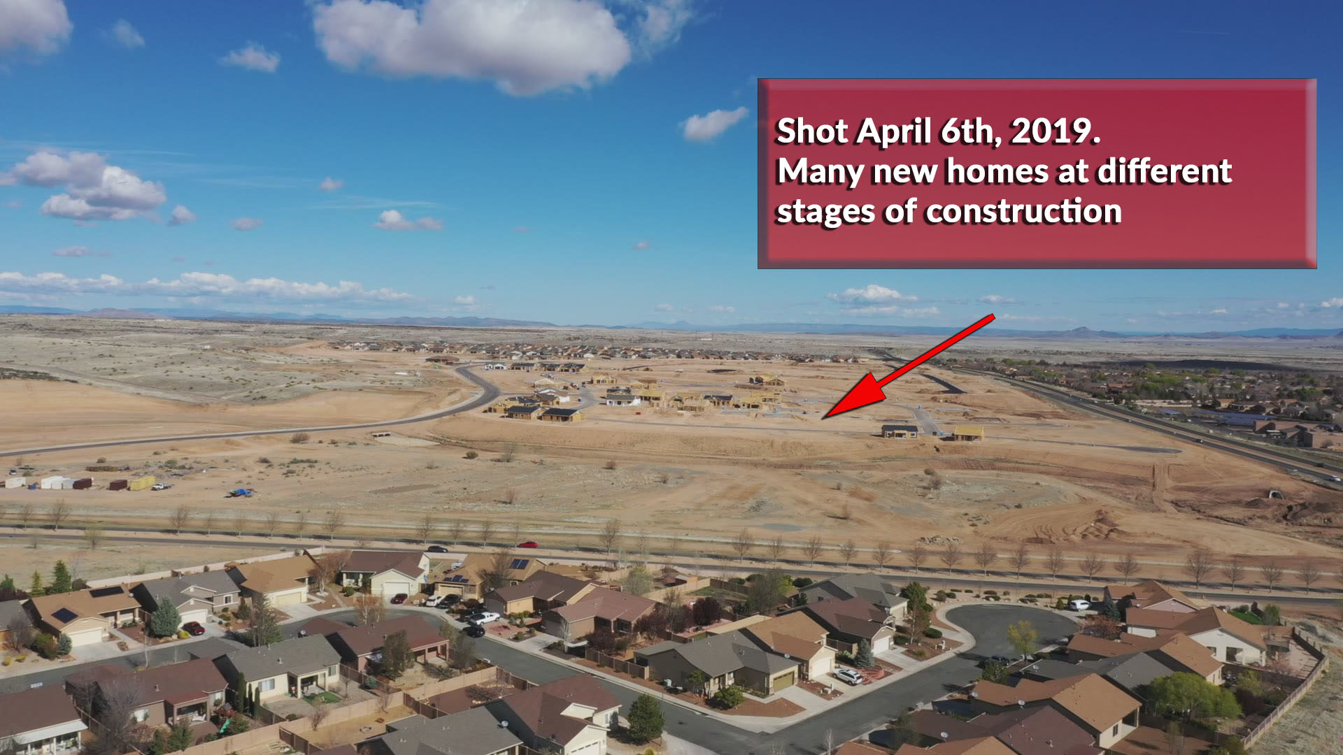Prescott Valley Construction Site Drone Progression After Images